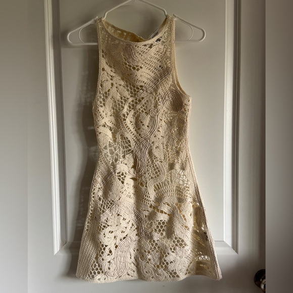 H&M Cream Crochet Mini Dress - Picture 4 of 11
